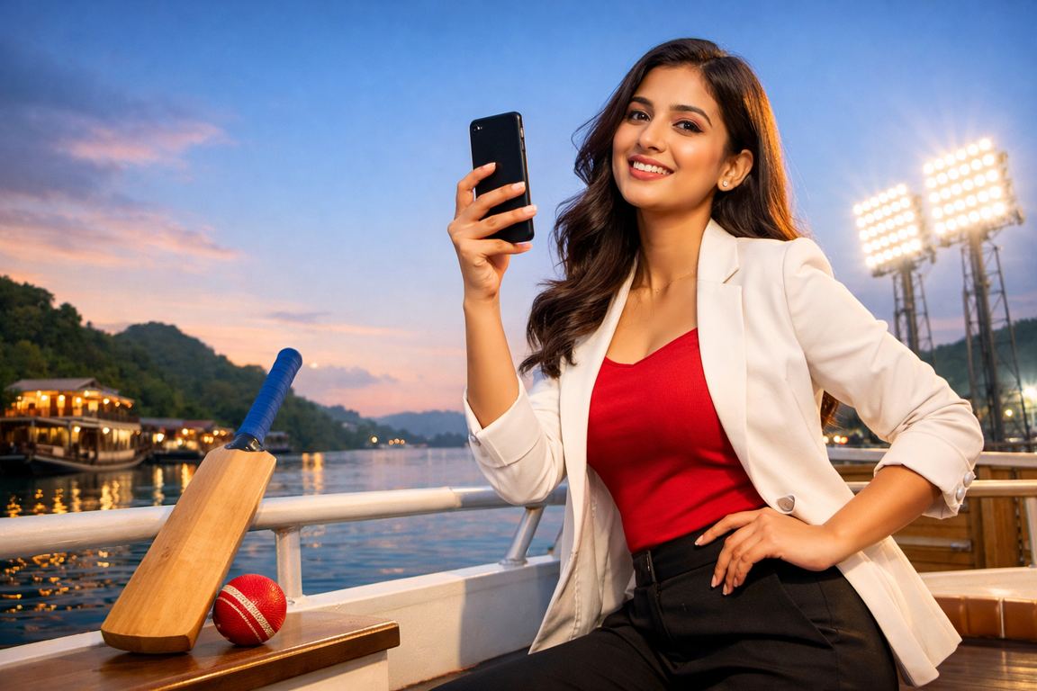 রাঙামাটিতে ক্রিকেট বেটিং উপভোগ করছেন একজন বাংলাদেশি মডেল